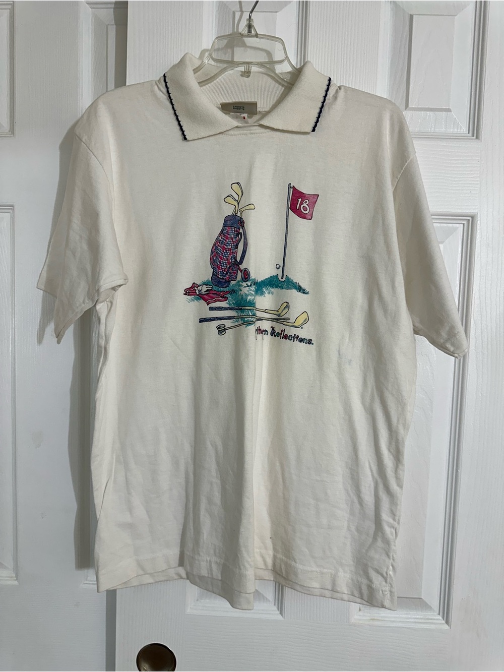 Vintage Men’s Polo Shirt with Golf Graphic size M